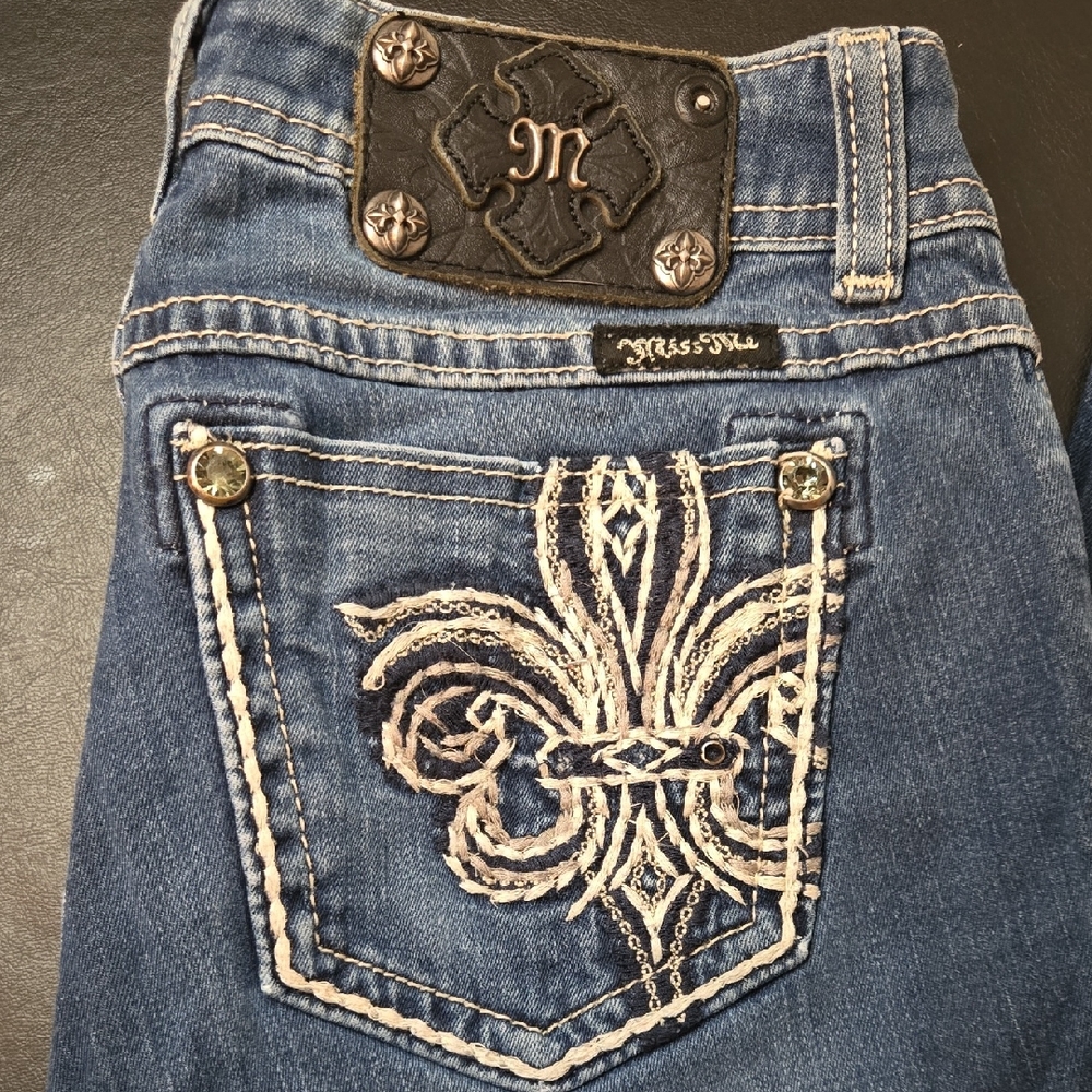 Miss Me Denim Skinny Jeans with Embroidered Pocket